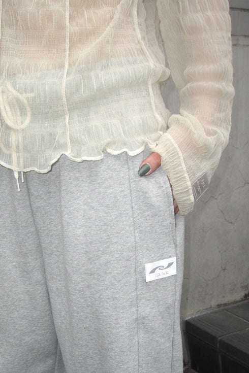 PAPER LOGO LINE SWEAT PANTS -GRAY-